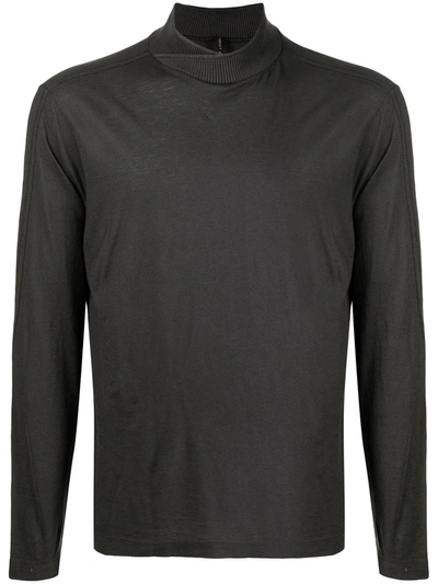 Transit Ribbed Collar T-shirt In Black