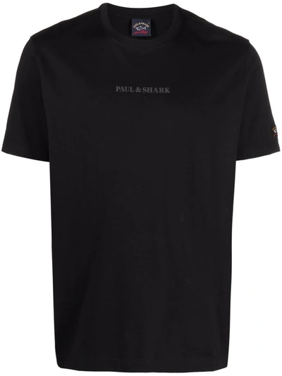 Paul & Shark Logo印花t恤 In Black