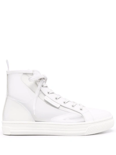 Gianvito Rossi Lace-up High-top Sneakers In White