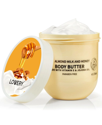 Lovery Almond Milk And Honey Whipped Body Butter, Scented Body Cream, 170ml