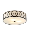 Jonathan Y Aubrey 3-light Led Flush Mount In Black