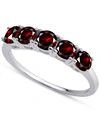Macy's Rhodolite Garnet Five Stone Ring (1-3/4 Ct. T.w.) In Sterling Silver In Garnet