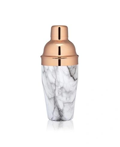 True Brands Copper And Marble Cocktail Shaker In Assorted