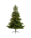 Nearly Natural North Carolina Spruce Artificial Christmas Tree With 350 Clear Lights And 631 Bendable Branches, 6' In Green