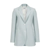 Max Mara Fox Cotton-blend Jersey Blazer In Azzurro