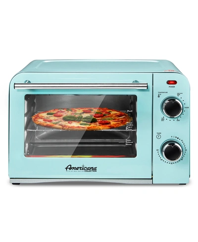 Elite Gourmet 4-slice Diner Retro Countertop Toaster Oven, Bake, Broil, Toast, 9" Pizza, Temperature & 60min Timer In Turqouise