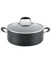 Anolon Advanced Home Hard-anodized 7.5-qt. Nonstick Wide Stockpot In Onyx