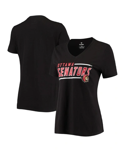 Fanatics Branded Black Ottawa Senators Mascot In Bounds V-neck T-shirt