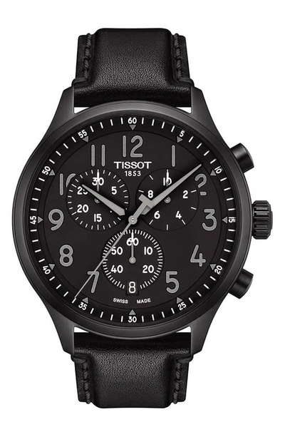 Tissot Vintage Xl Chronograph, 45mm In Black/black