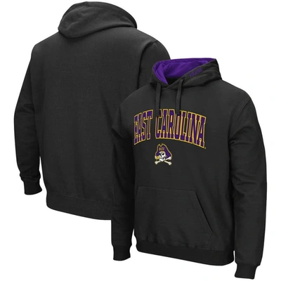 Colosseum Men's Ecu Pirates Arch And Logo Pullover Hoodie In Black
