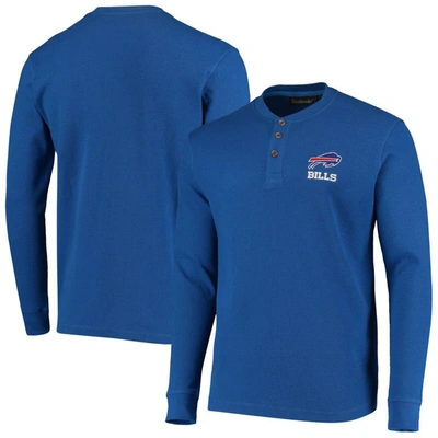 Dunbrooke Men's Royal Buffalo Bills Maverick Thermal Henley Long Sleeve T-shirt In Royal Blue