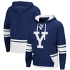 Colosseum Navy Yale Bulldogs Lace Up 3.0 Pullover Hoodie In Navy