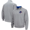 COLOSSEUM COLOSSEUM HEATHERED GRAY BOISE STATE BRONCOS TORTUGAS TEAM LOGO QUARTER-ZIP JACKET