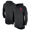 NIKE NIKE BLACK OKLAHOMA SOONERS SLUB PERFORMANCE LONG SLEEVE HOODIE T-SHIRT