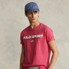 Ralph Lauren Classic Fit Polo Sport Jersey T-shirt In Hot Pink