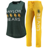 Concepts Sport Women's Navy, Gold Cal Bears Team Tank Top And Pants Sleep Set In Gold