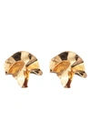 Sterling King Delphinium Stud Earrings In Gold
