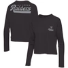 Junk Food Women's Black Las Vegas Raiders Pocket Thermal Long Sleeve T-shirt In Black