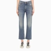 GOLDEN GOOSE BLUE FRAYED CROPPED JEANS