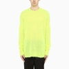 LOEWE FLUO YELLOW MOHAIR CREWNECK SWEATER