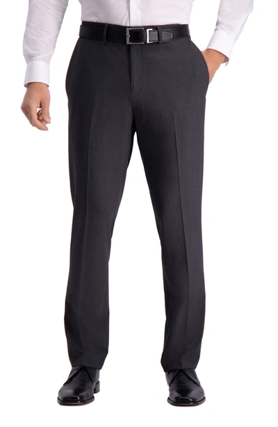 Kenneth Cole Reaction 4-way Stretch Slim Fit Dress Pants In Charcoal Heather