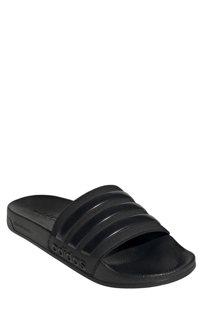 Adidas Originals Adilette Shower Slide In Black/black