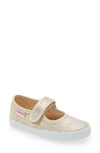 Cienta Mary Jane Sneaker In Gold Metallic