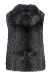 Brunello Cucinelli Fox Fur Vest In Blue