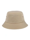 BURBERRY EMBROIDERED LOGO COTTON BUCKET HAT