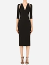 DOLCE & GABBANA DOLCE & GABBANA CALF-LENGTH BLACK DRESS