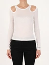 Stella Mccartney Hollowed Out Long-sleeved Blouse In White