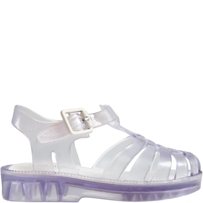 Melissa Glass Sandals For Kids In Transparent