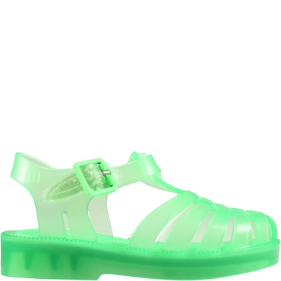Melissa Neon Green Sandals For Kids
