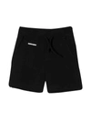 DSQUARED2 BLACK BERMUDA SHORTS WITH LOGO DSQUARED KIDS