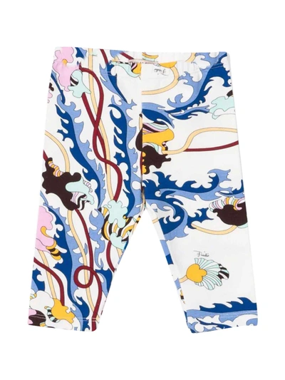 Emilio Pucci Babies' Leggings In Cotton With Abstract Pattern In Multicolor