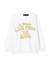 Mini Rodini Slogan-print Cotton Sweatshirt In Bianco