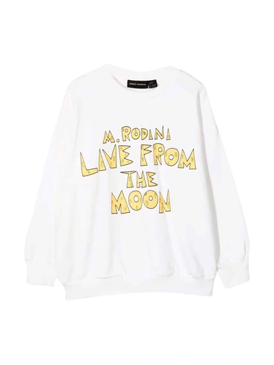 Mini Rodini Kids' Slogan-print Cotton Sweatshirt In White