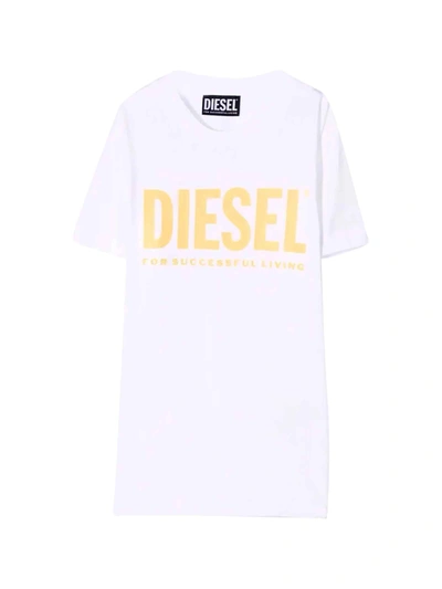Diesel White Teen T-shirt In Bianco
