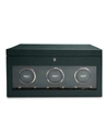 Wolf British Racing Triple Watch Winder In Green