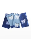 HUNT SLONEM DAWN BUTTERFLIES COTTON DINNER NAPKIN