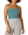 Beyond Yoga Space-dye Slim Racerback Cropped Tank In Rainforest Blue