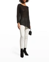 Nic + Zoe Featherweight Angle Sweater In Black Onyx