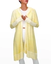 Blanc Noir Huntress Hooded Open-front Cardigan In Mellow Yellow