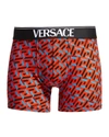 Versace Men's Organic Bio-stretch Boxer Briefs In Orange Peelregal