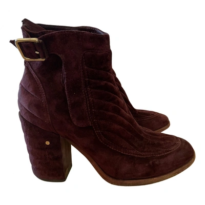 Pre-owned Laurence Dacade Ankle Boots In Burgundy