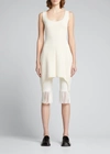 Proenza Schouler Textured Fringed Biker Shorts In Ivory
