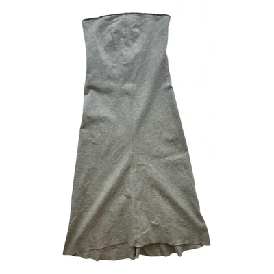 Pre-owned Bassike Mid-length Dress In Grey