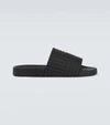 Bottega Veneta Carpet Embossed Rubber Slides In Black