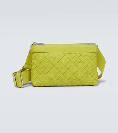 BOTTEGA VENETA】Classic Intrecciato Crossbody Bag Kiwi