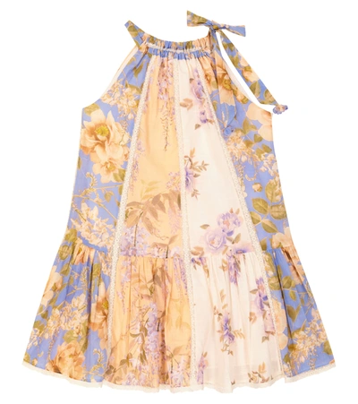 Zimmermann Kids' Rosa Floral Cotton Dress In Multicolor